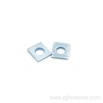 Blue white zinc square washers